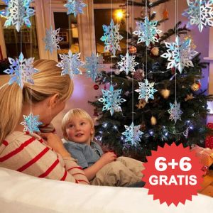 12x 3D holografische sneeuwvlokken | HOLOFLAKE