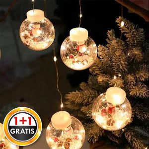 2x Kerstballen met glitter | XMASBALL