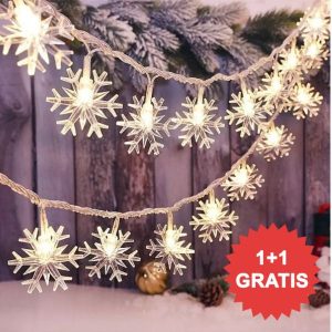 2 x 3,6 m LED-snoerlampjes met sneeuwvlokmotief | LEDFLAKES
