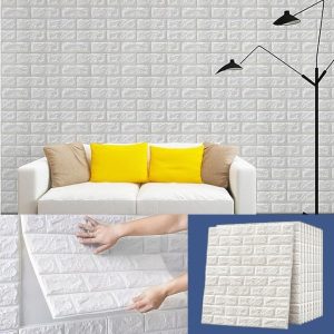 (5 Stuks) Zelfklevend Baksteenbehang met 3D Patroon | BRICKSBY