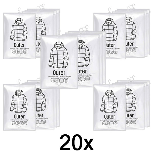 5x Hangende vacuüm opbergzakken – (4 stuks) | VACUHANG