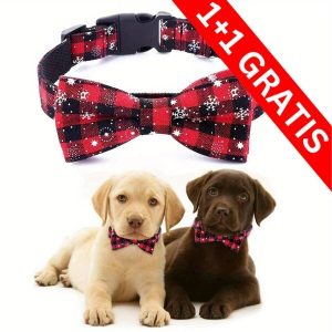 2 x Feestelijke halsband met sneeuwvlokjes | DOGICOLLAR